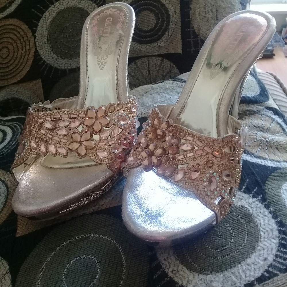 Princess glam glittery shoes!